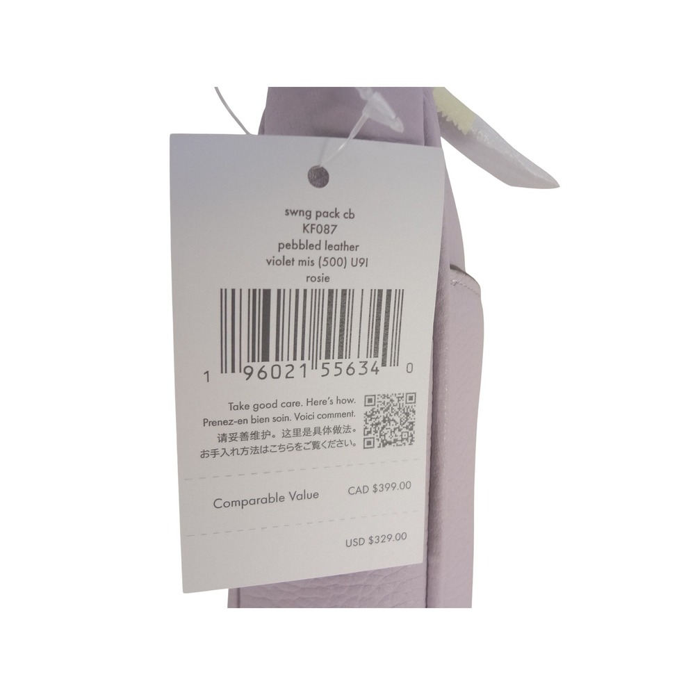 Kate Spade Rosie Swing Pack Crossbody Violet Mist NEW Pebbled Leather - Picture 8 of 8